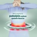 Sada masážnej obruče HMS HHM14 so závažím a počítadlom a zoštíhľujúceho pásu BR163 zelená