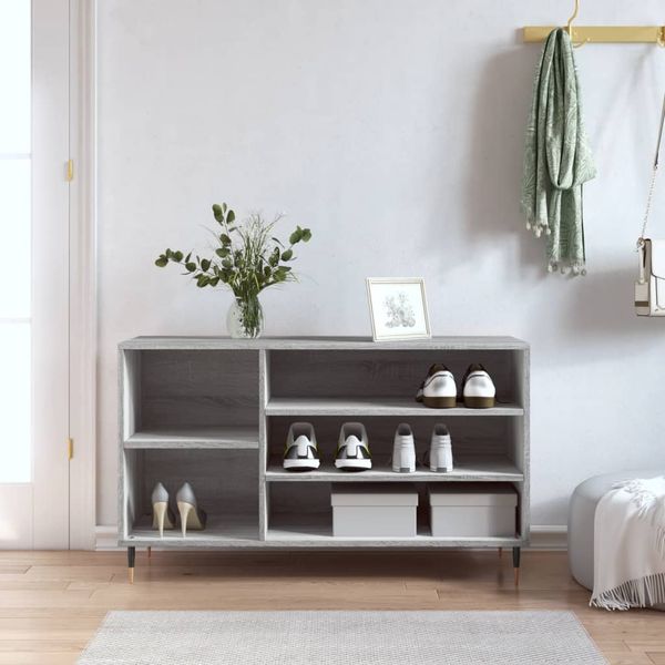 vidaXL Botník sivý dub sonoma 102x36x60 cm spracované drevo