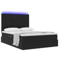 vidaXL LED úložná posteľ s matracom Čierna 140 x 200 cm Zamat