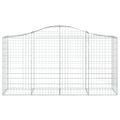 vidaXL Oblúkové gabiónové koše 11 ks 200x50x100/120cm pozinkov. železo
