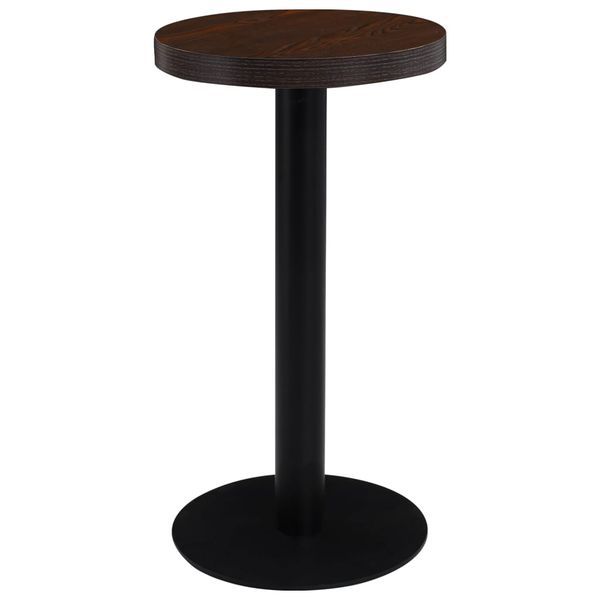 vidaXL Bistro stolík tmavohnedý 40 cm MDF