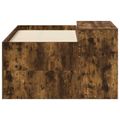 vidaXL Detská vysoká posteľ s pultom Dymový dub 80 x 160 cm