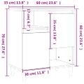 vidaXL Komoda dymový dub 60x35x70 cm spracované drevo
