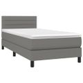 vidaXL Boxspring posteľ s matracom tmavosivá 90x190 cm látka