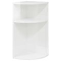 vidaXL Koncový stôl Vysoký lesk bielej 29,6 x 29,6 x 60 cm