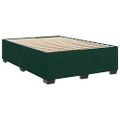 vidaXL Posteľný rám boxsping s matracom tmavozelený 160x200 cm zamat