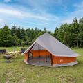 vidaXL Tipi stan 18-miestny Šedá a oranžová Polyester a oceľ