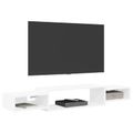 vidaXL Nástenný TV kabinet Nástenná montáž Biela 140 x 28 x 21 cm