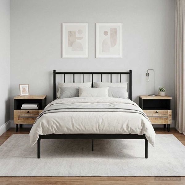 vidaXL Nočný stolík 2 ks Prírodná 40 x 33 x 46 cm Masívne mango drevo