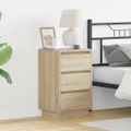 vidaXL Nočný stolík Sonoma dub 39 x 34,5 x 65 cm Kompozitné drevo