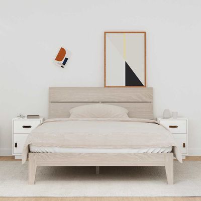 vidaXL Nočné stolíky 2 ks biele 40x34x35 cm borovicový masív