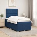 vidaXL Posteľ boxspring s matracom Modrá 120 x 190 cm Látka