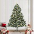 vidaXL Umelý vianočný stromček Zelená 240 cm PVC, plast a oceľ