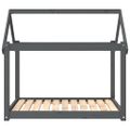 vidaXL Posteľ pre psa sivá 101x70x90 cm borovicový masív