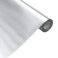 vidaXL Nálepky na nábytok samolepiace strieborné 90x500 cm PET