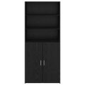 vidaXL Highboard Čierny dub 80 x 42,5 x 185 cm Kompozitné drevo