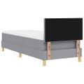 vidaXL Posteľ s pružinovým rámom Svetlosivá 80 x 200 cm látka