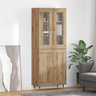 vidaXL Highboard 2 pcs Remeselný dub Kompozitné drevo