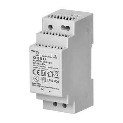 ORNO OR-PSU-1643 DIN Zdroj spínaný 12V DC 2A, 24W na DIN lištu