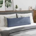 vidaXL Vankúše na pohovku 2 pcs Modrá 120 x 40 cm Kordúrová tkanina