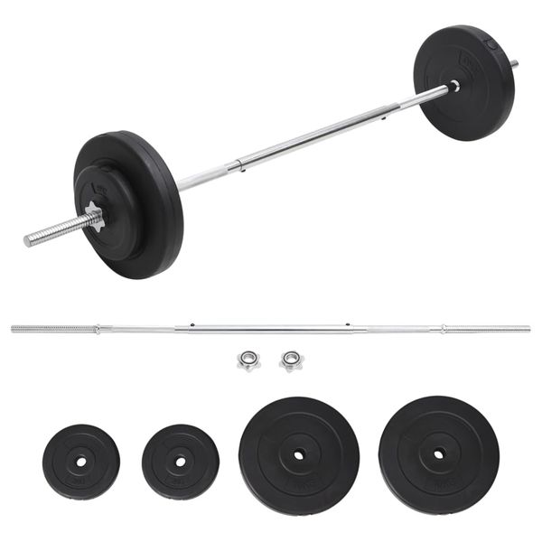 vidaXL Obojručná činka so závažiami 30 kg