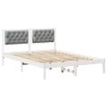 vidaXL Rám postele Svetlosivá 150 x 200 cm Masívne borovicové drevo
