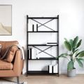 vidaXL Regál na knihy 80 x 30 x 155 cm Kompozitné drevo Čierny dub