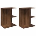 vidaXL Nočné stolíky 2 ks hnedý dub 46,5x29x61 cm kompozitné drevo