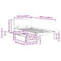 vidaXL Posteľný rám so zásuvkami 100x200 cm borovicový masív