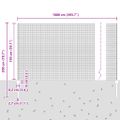 vidaXL Zvarené pletivo s podperami 10 x 1,5 m PVC potiahnutá oceľ Sivá