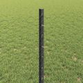 vidaXL Hexagonálny plot s stĺpom 10 x 0,8 m PVC potiahnutá oceľ Sivá