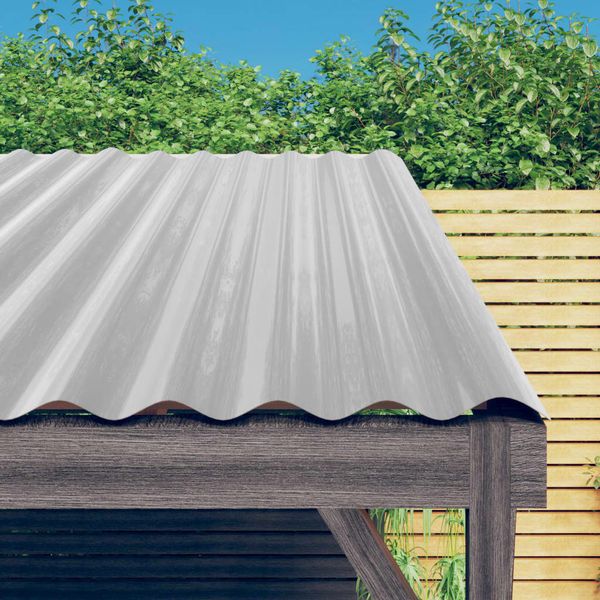 vidaXL Strešné panely 36 ks pozinkovaná oceľ strieborné 60x36 cm