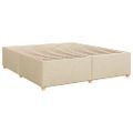 vidaXL Posteľný rám boxspring s matracom krémový 180x200 cm látka