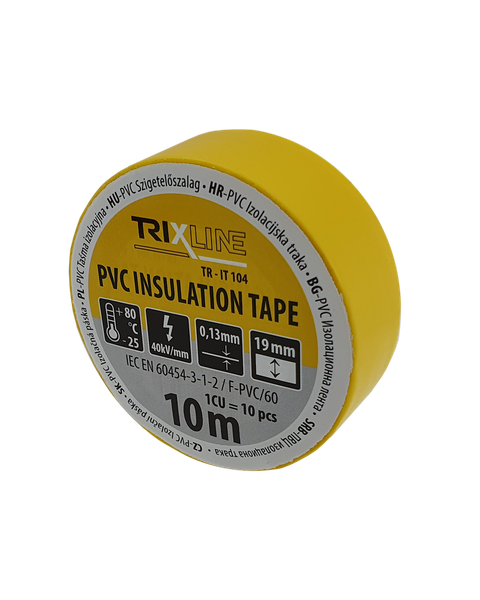 PVC izolačná páska TR-IT 104 10m, 0,13mm žltá TRIXLINE