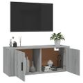 vidaXL Nástenná TV skrinka dub sonoma 100x34,5x40 cm