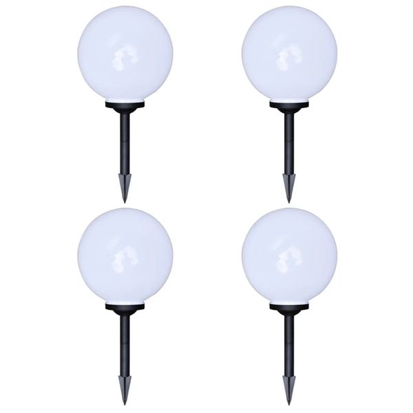 vidaXL Vonkajšie LED lampy k chodníku so špicatým hrotom 4 ks 30 cm