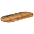 vidaXL Stolová doska 80x40x2,5 cm oválna masívny surový mangovník
