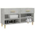 vidaXL Botník betónovo sivý 102x35x55 cm spracované drevo