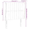 vidaXL Čelo postele so záhybmi tmavosivé 83x23x118/128 cm zamat