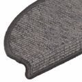 vidaXL Schodové rohože 15 ks 65x21x4 cm béžovo-sivé polkruhové veľké