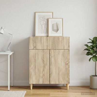 vidaXL Servírovacia skriňa so zásuvkou Dub sonoma 66 x 34,5 x 90 cm