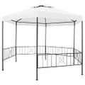 vidaXL Záhradný altánok 323x275x265 cm, biely 180 g/m²