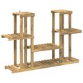 vidaXL Stojan na rastliny Biela 123 x 25 x 78,5 cm