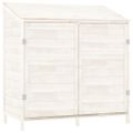 vidaXL Záhradná kôlňa biela 102x52x112 cm masívne jedľové drevo