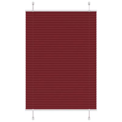 vidaXL Plisovaná roleta bordová červená 95x100 cm šírka látky 94,4 cm polyester