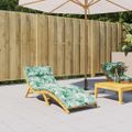 vidaXL Podložka na ležadlo vzor listov 180x60x4 cm oxfordská látka