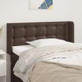vidaXL Čelo postele so záhybmi hnedé 103x16x78/88 cm umelá koža