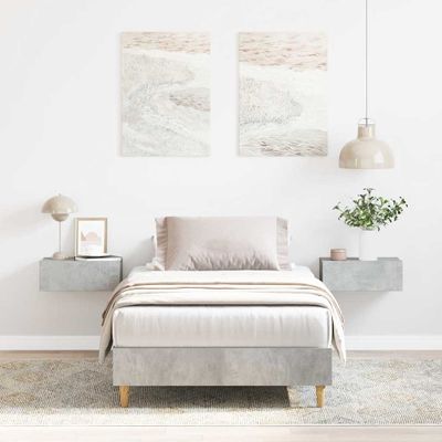 vidaXL Posteľný rám bez matraca betónový sivý 90x190 cm kompoz. drevo