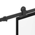 vidaXL Posuvné dvere s kovaním ESG sklo a hliník 90x205 cm