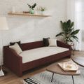 vidaXL Pohovka s matracom a USB fialová látková 90x200 cm
